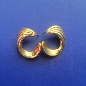 Gold-Tone Monet Partial Hoop Earrings